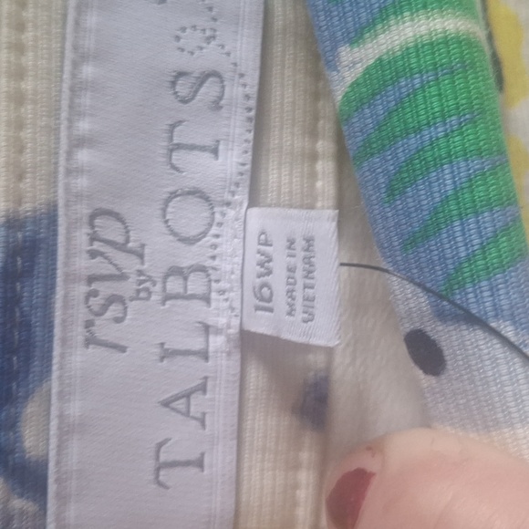 Talbots RSVP Collection, Yellow and Blue Mini Skater Skirt with Butterflies - Picture 4 of 7